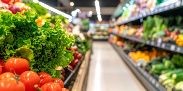 Grocery store produce section